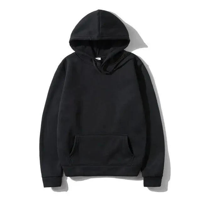 Unisex Fleece Drawstring Hoodie Kangaroo Pocket Casual Pullover