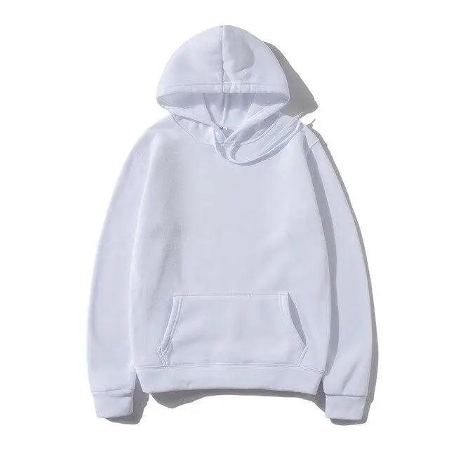 Unisex Fleece Drawstring Hoodie Kangaroo Pocket Casual Pullover
