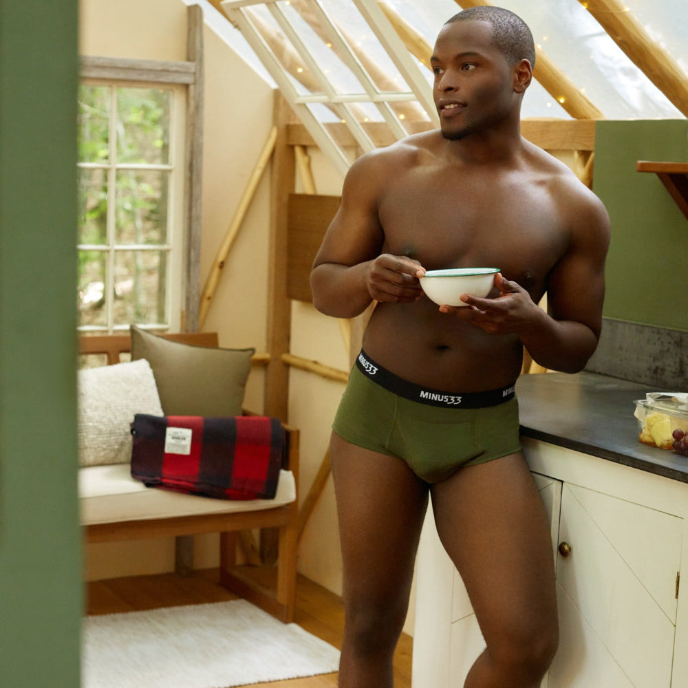 Microweight Wool Briefs for Men - Solid Knit Moisture-Wicking