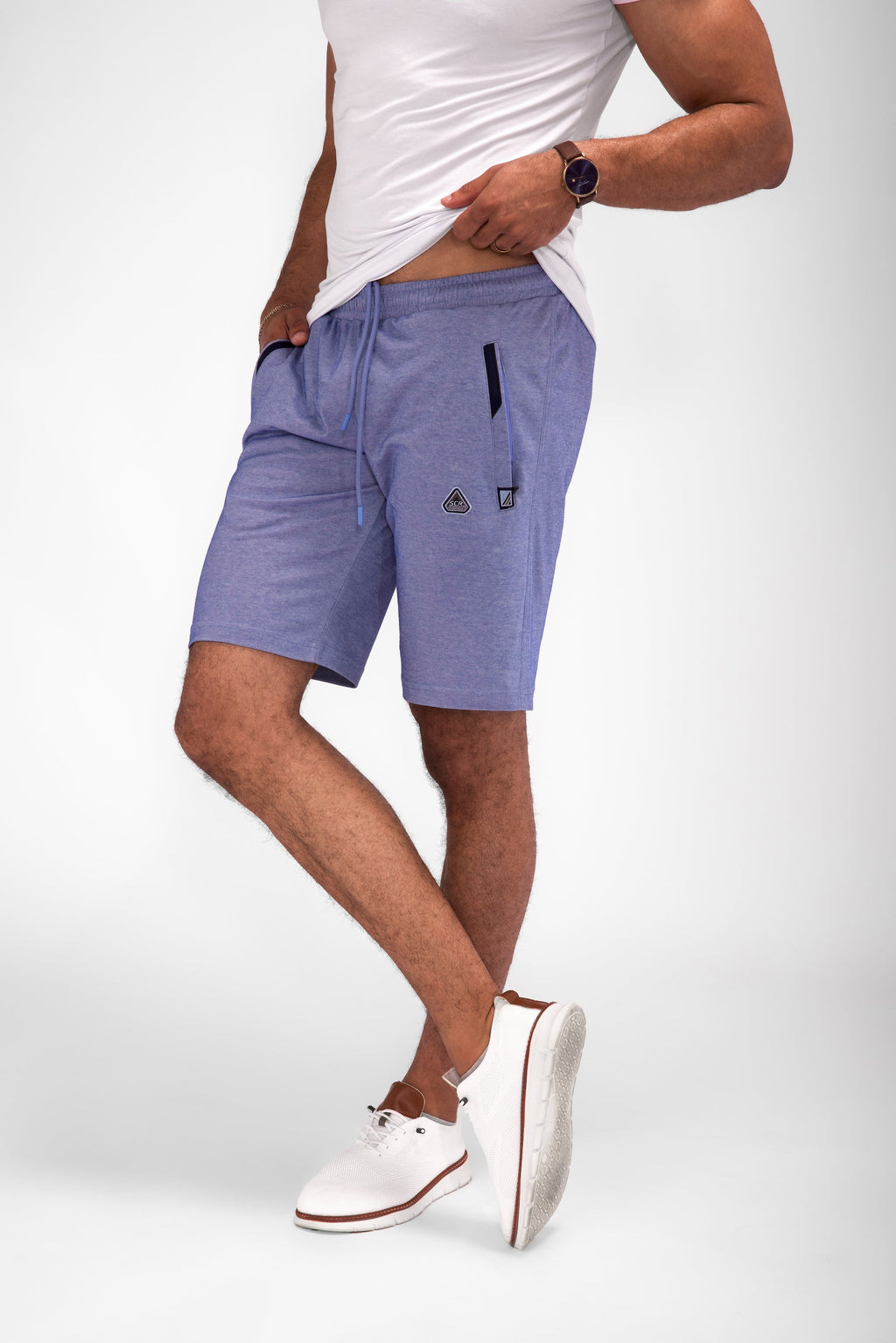 Urban Stride Men's Tall Fit Shorts in Blue - Image 5