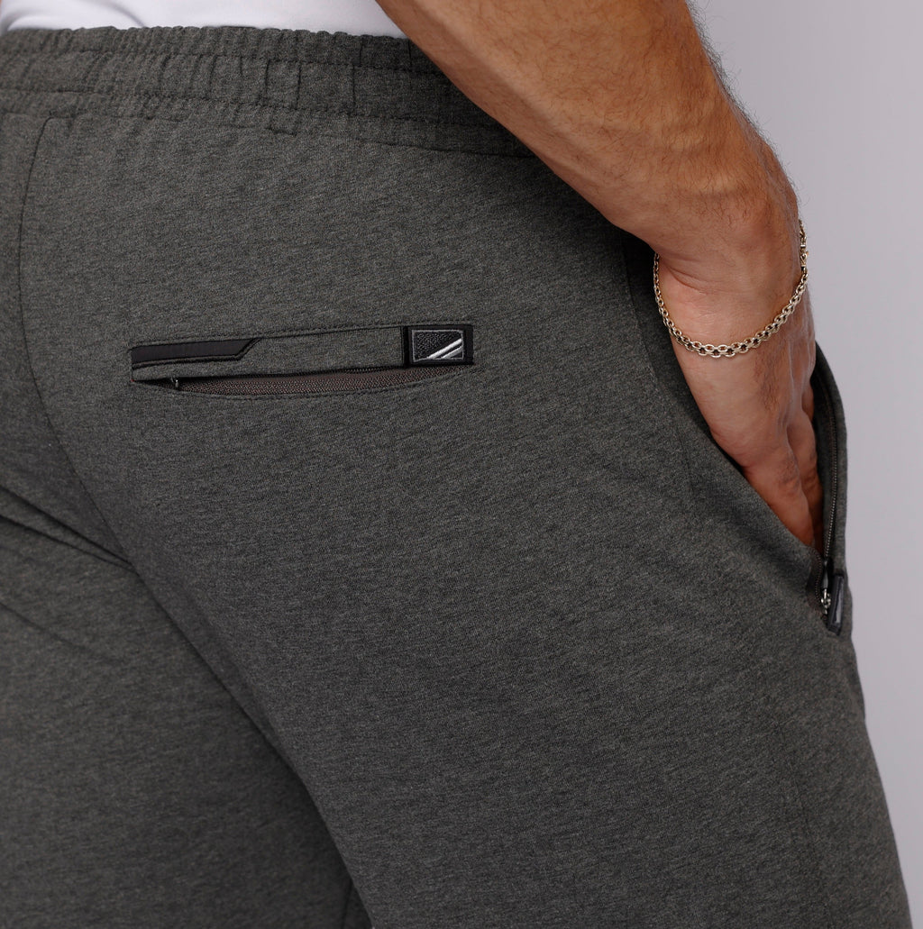 Men's Athletic Straight Fit Sweatpants in Charcoal Grey - Image 24