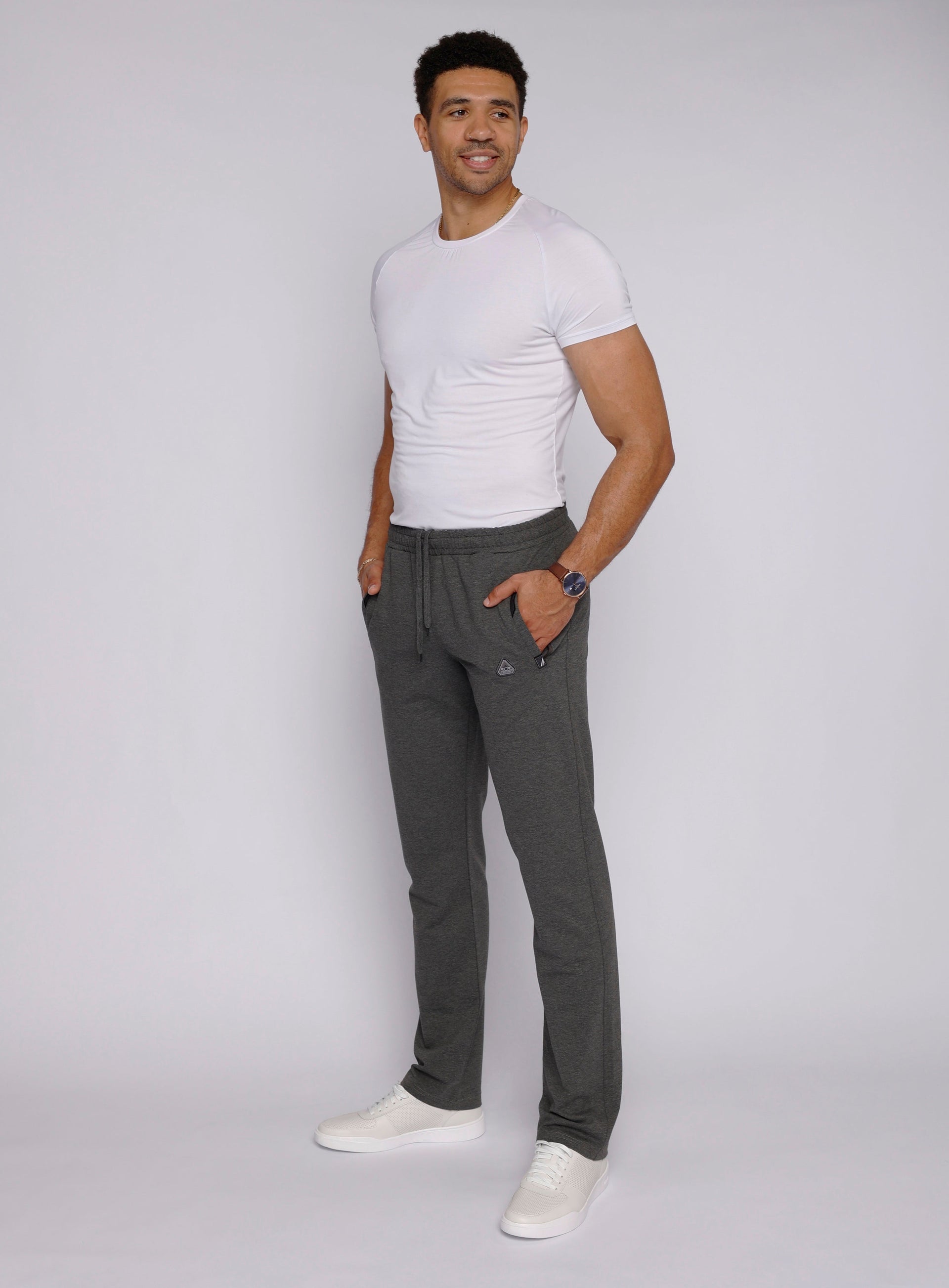 Men's Athletic Straight Fit Sweatpants in Grey - Image 32