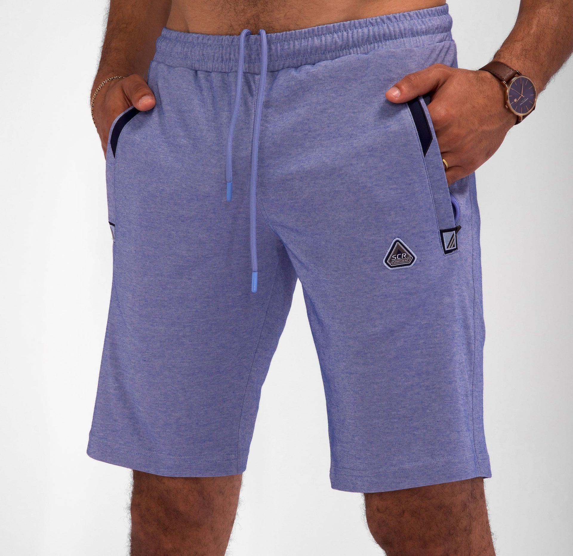Urban Stride Men's Tall Fit Shorts in Blue - Image 2