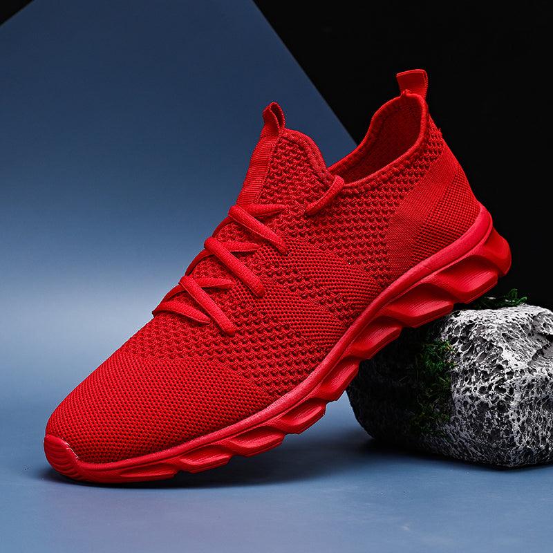 Men's Black Lightweight Mesh Sneakers for Walking and Gym