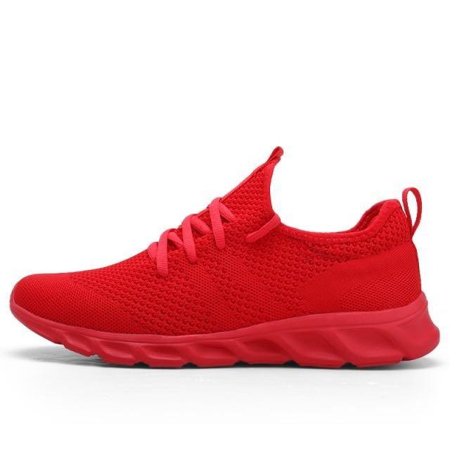 Men's Black Lightweight Mesh Sneakers for Walking and Gym