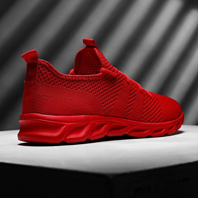 Men's Black Lightweight Mesh Sneakers for Walking and Gym