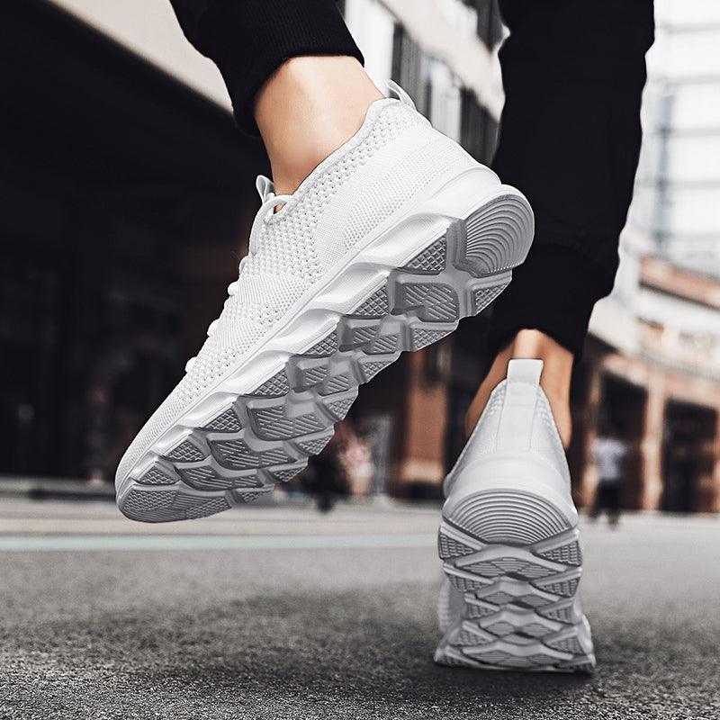 Men's Black Lightweight Mesh Sneakers for Walking and Gym