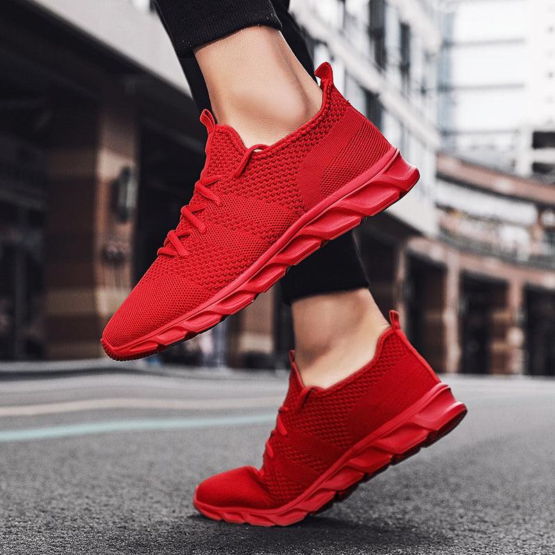 Men's Black Lightweight Mesh Sneakers for Walking and Gym