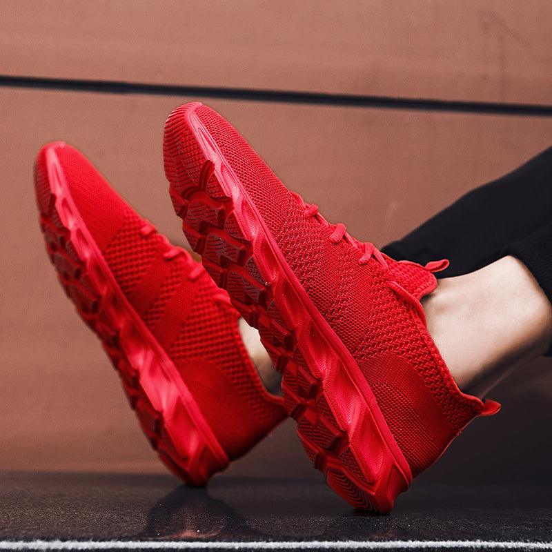 Men's Black Lightweight Mesh Sneakers for Walking and Gym
