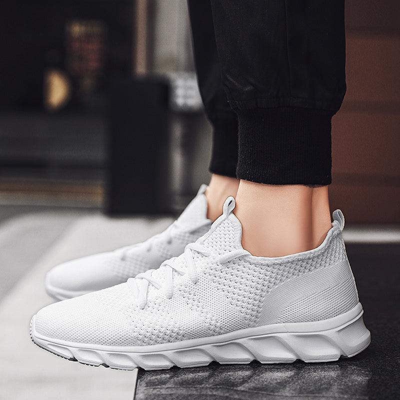 Men's Black Lightweight Mesh Sneakers for Walking and Gym
