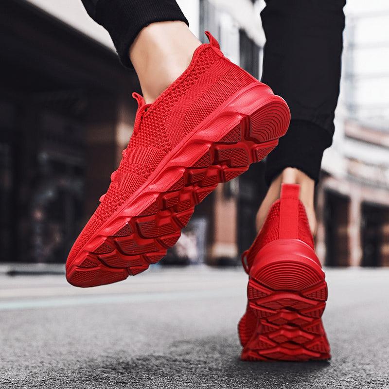 Men's Black Lightweight Mesh Sneakers for Walking and Gym