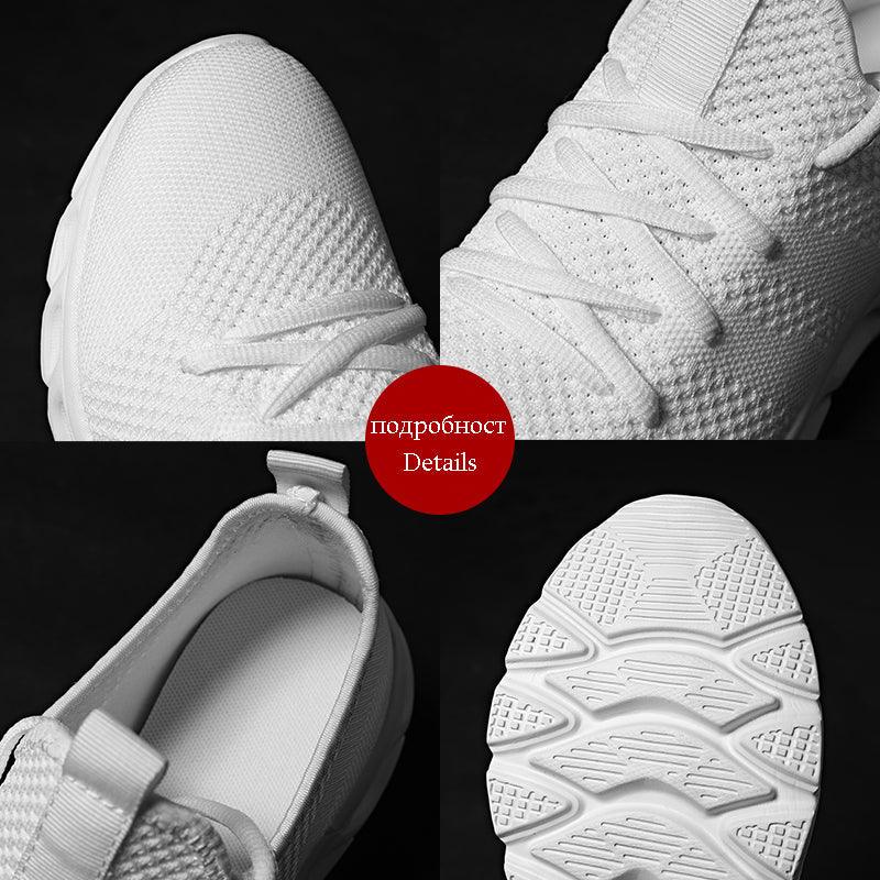 Men's Black Lightweight Mesh Sneakers for Walking and Gym