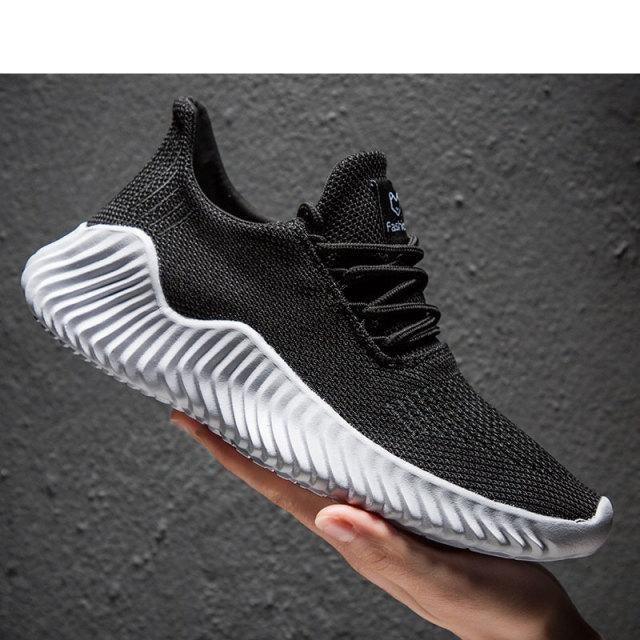 Men's Breathable White Mesh Running Sneakers Lightweight Trainers