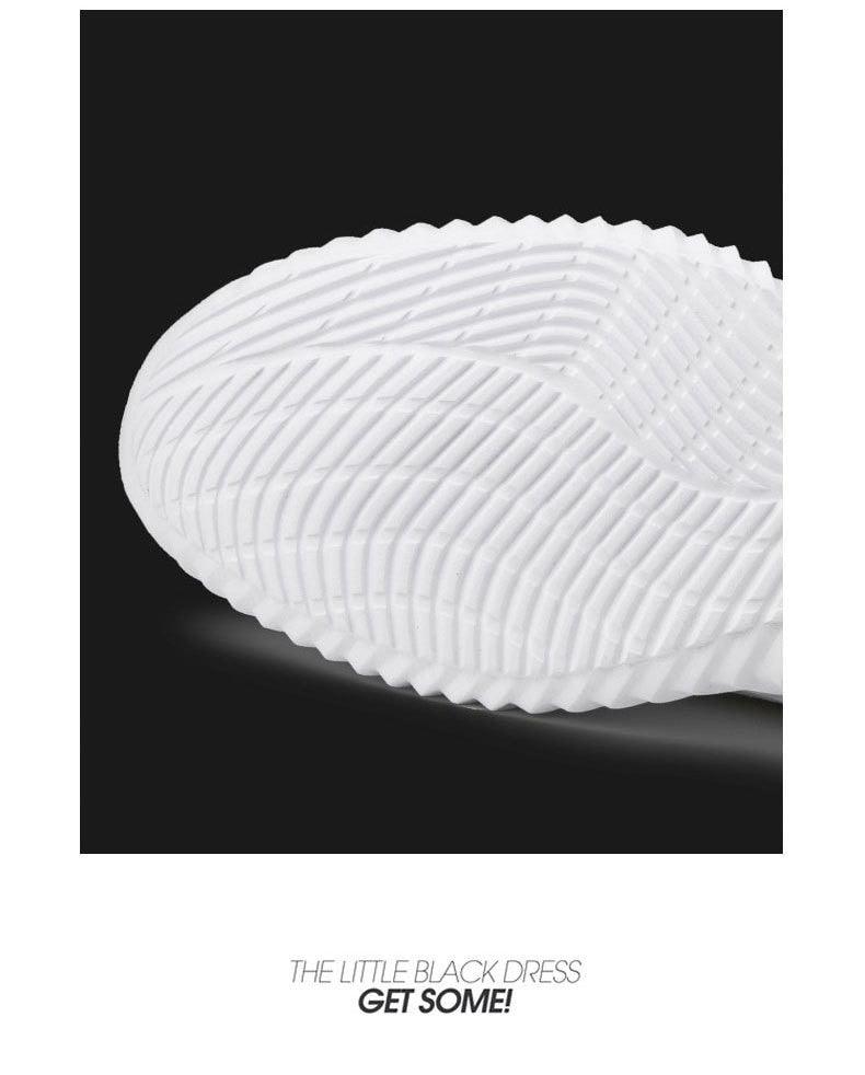 Men's Breathable White Mesh Running Sneakers Lightweight Trainers