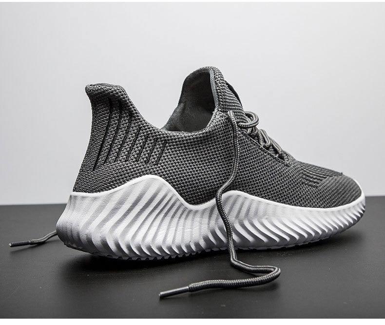 Men's Breathable White Mesh Running Sneakers Lightweight Trainers