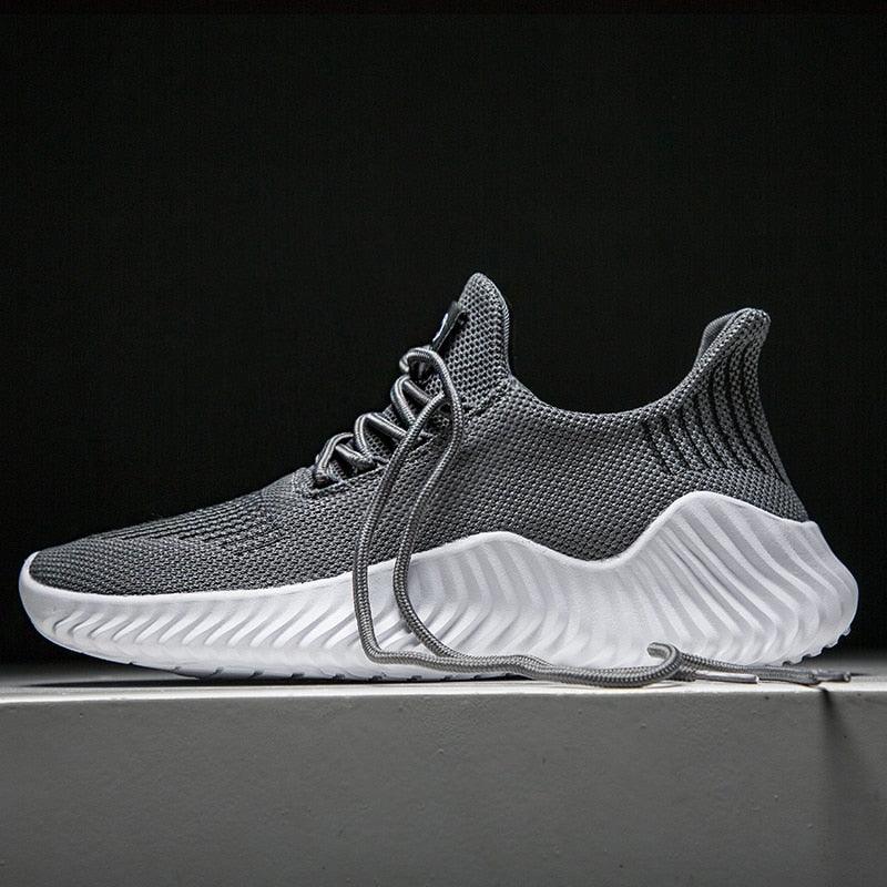 Men's Breathable White Mesh Running Sneakers Lightweight Trainers