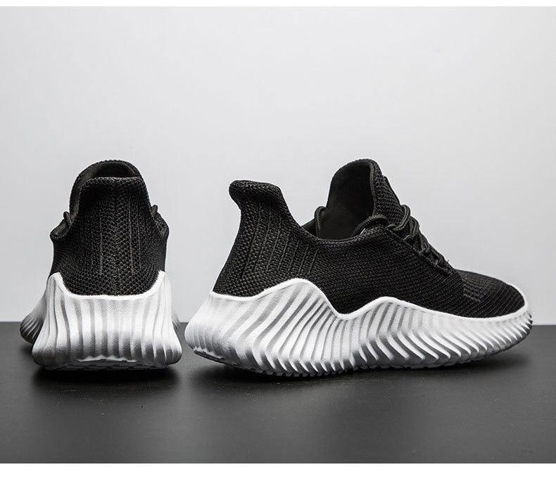 Men's Breathable White Mesh Running Sneakers Lightweight Trainers
