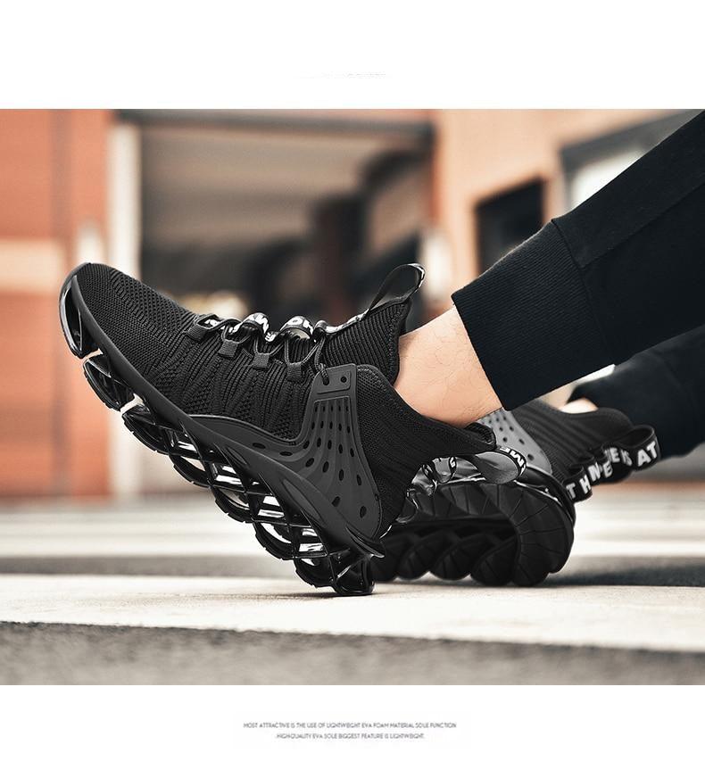Men's Modern Casual White Race Trainers Breathable Mesh Sneakers