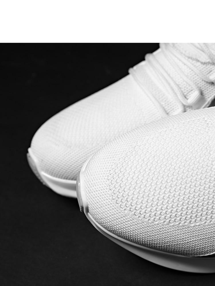 Men's Modern Casual White Race Trainers Breathable Mesh Sneakers