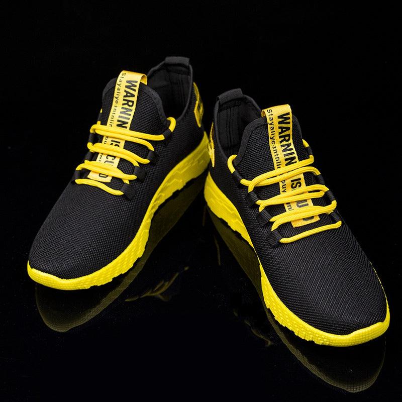 Men's Black Air Mesh Lace Up Sport Gym Walking Sneakers