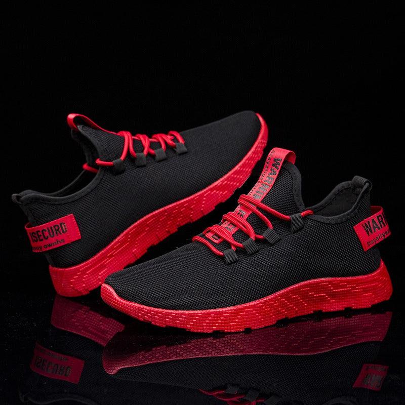 Men's Black Air Mesh Lace Up Sport Gym Walking Sneakers