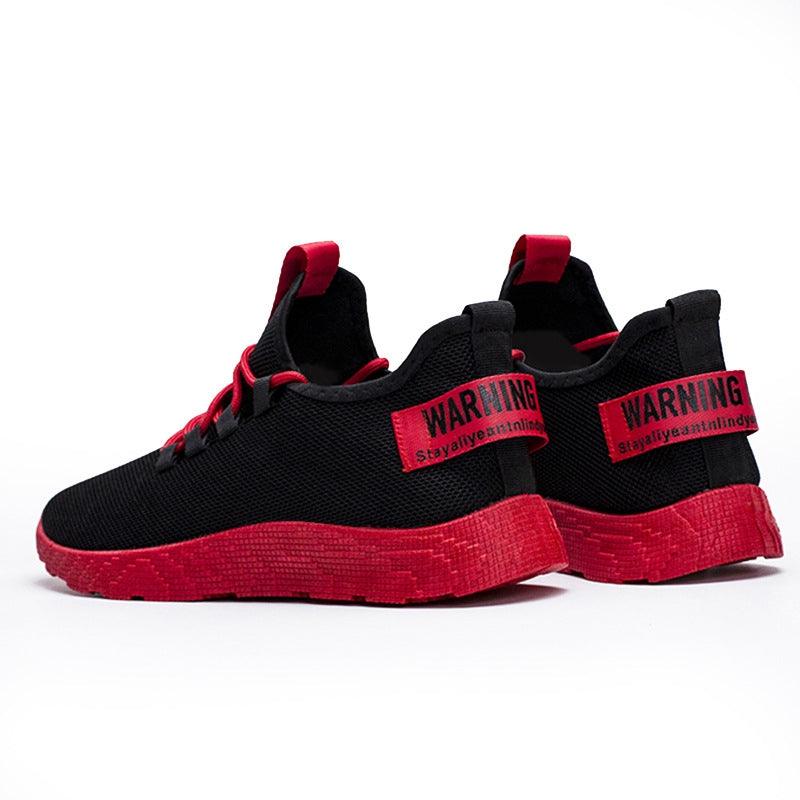 Men's Black Air Mesh Lace Up Sport Gym Walking Sneakers