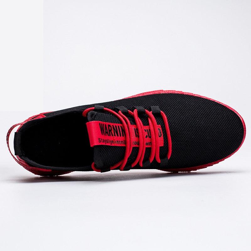 Men's Black Air Mesh Lace Up Sport Gym Walking Sneakers