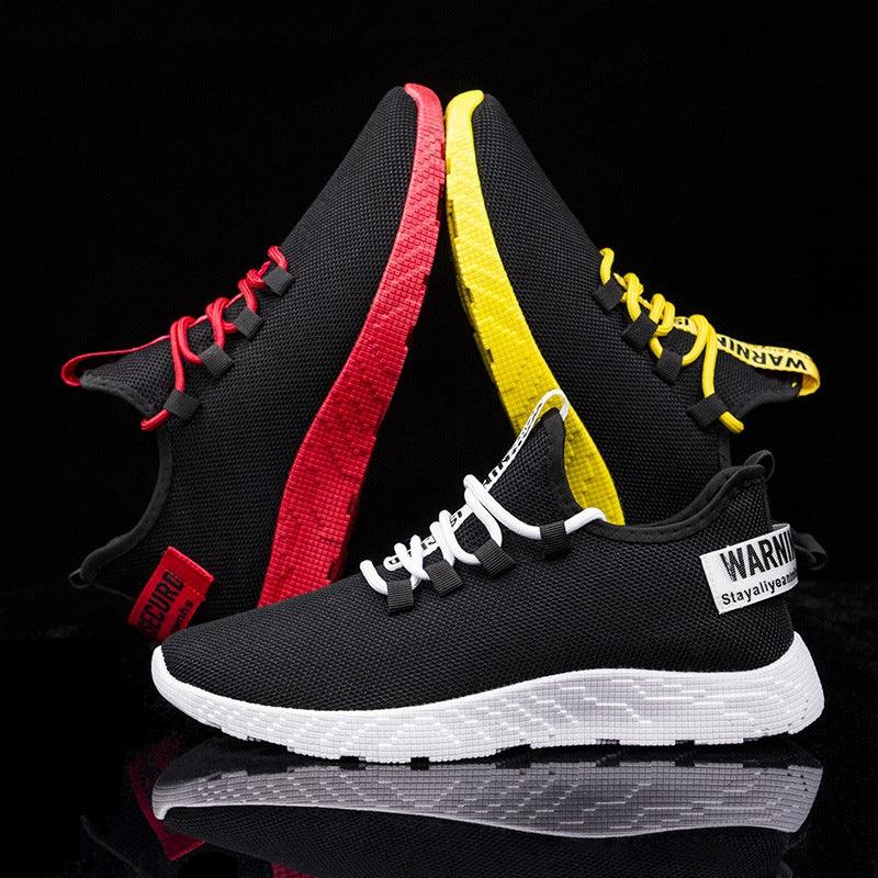 Men's Black Air Mesh Lace Up Sport Gym Walking Sneakers
