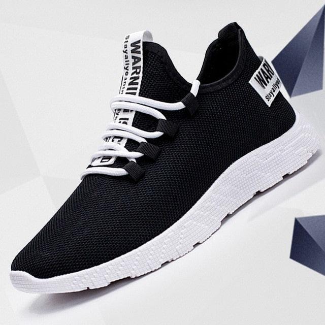 Men's Black Air Mesh Lace Up Sport Gym Walking Sneakers