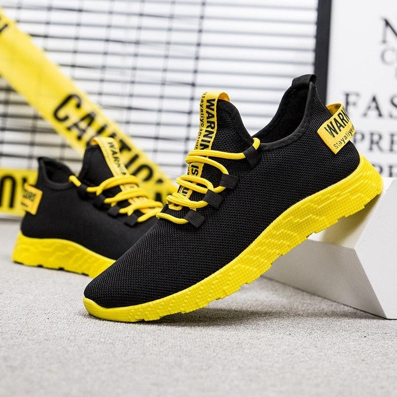 Men's Black Air Mesh Lace Up Sport Gym Walking Sneakers