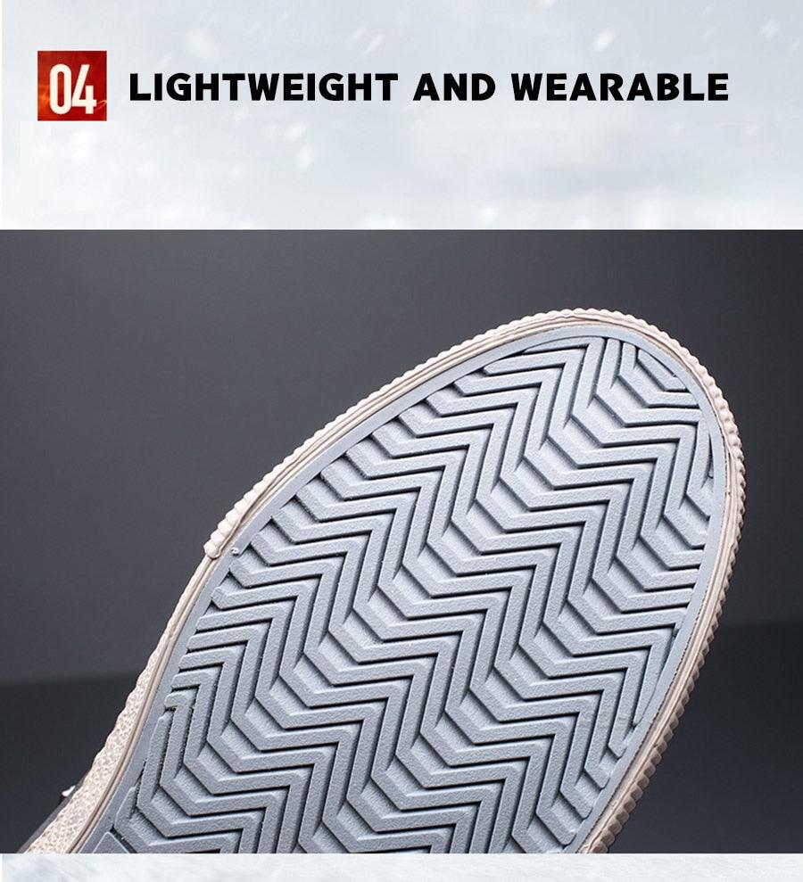 Men's Casual Winter Snow Boots Faux Leather Lined Anti-Slip Shoes