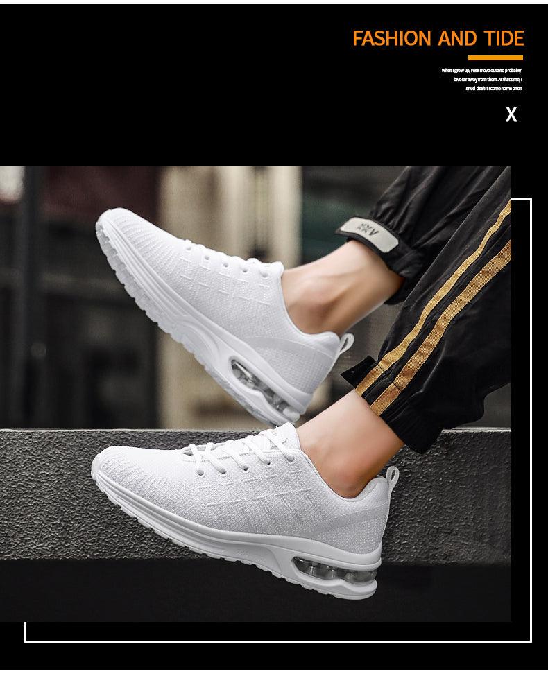 Men's Breathable Knit Running Sneakers Air Cushion Gym Shoes