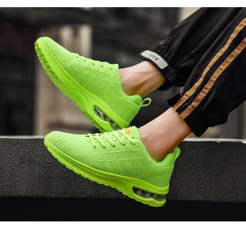 Men's Breathable Knit Running Sneakers Air Cushion Gym Shoes