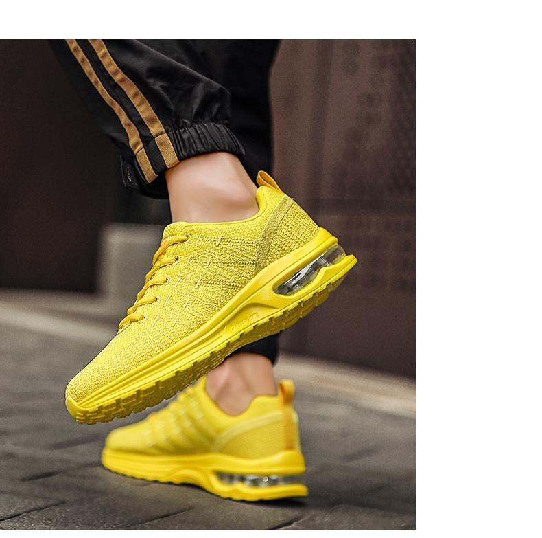 Men's Breathable Knit Running Sneakers Air Cushion Gym Shoes