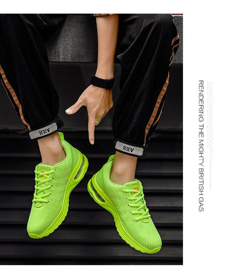 Men's Breathable Knit Running Sneakers Air Cushion Gym Shoes