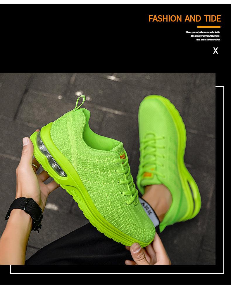 Men's Breathable Knit Running Sneakers Air Cushion Gym Shoes