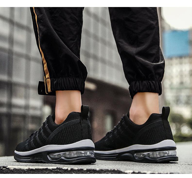 Men's Breathable Knit Running Sneakers Air Cushion Gym Shoes