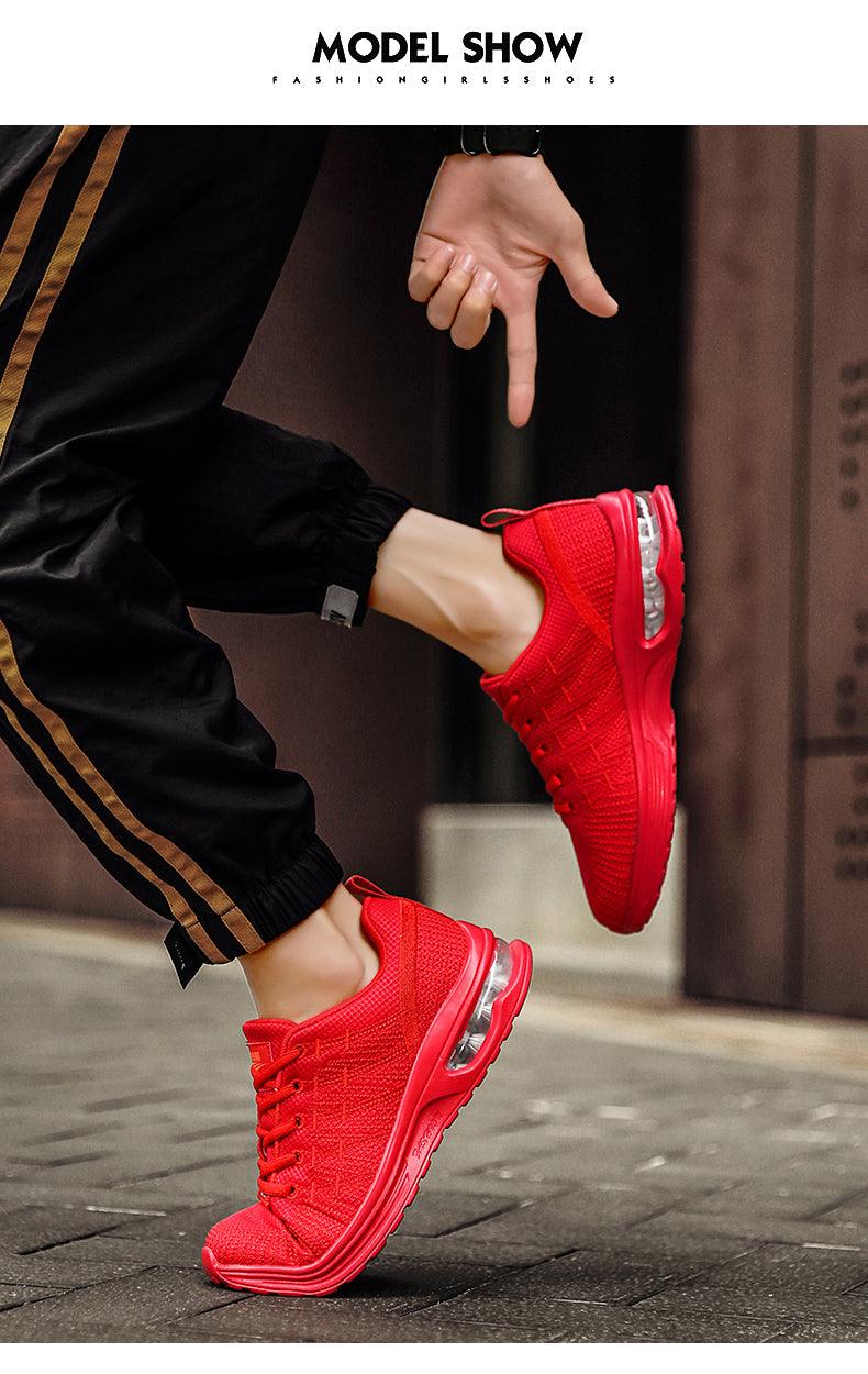 Men's Breathable Knit Running Sneakers Air Cushion Gym Shoes