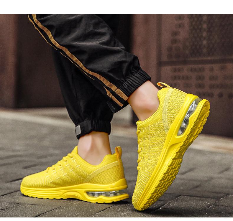Men's Breathable Knit Running Sneakers Air Cushion Gym Shoes