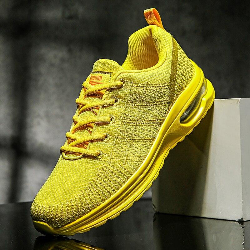 Men's Breathable Knit Running Sneakers Air Cushion Gym Shoes