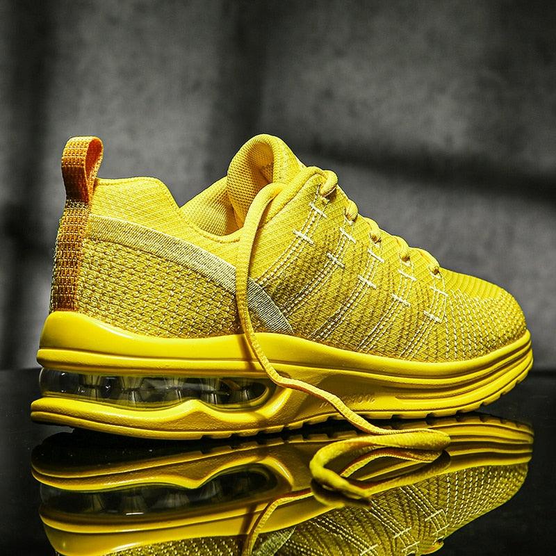 Men's Breathable Knit Running Sneakers Air Cushion Gym Shoes