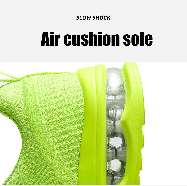 Men's Breathable Knit Running Sneakers Air Cushion Gym Shoes