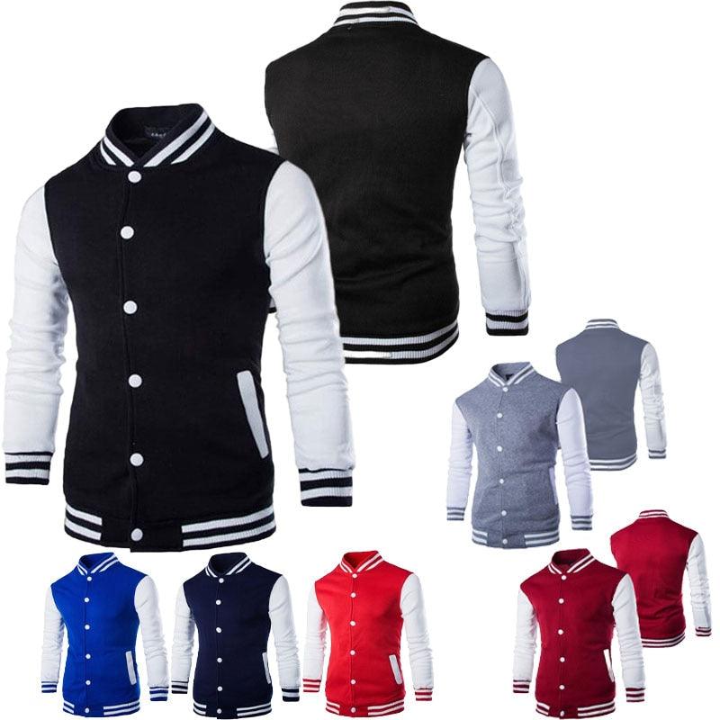 Men's Slim Fit Baseball Jacket Casual Lightweight College Coat
