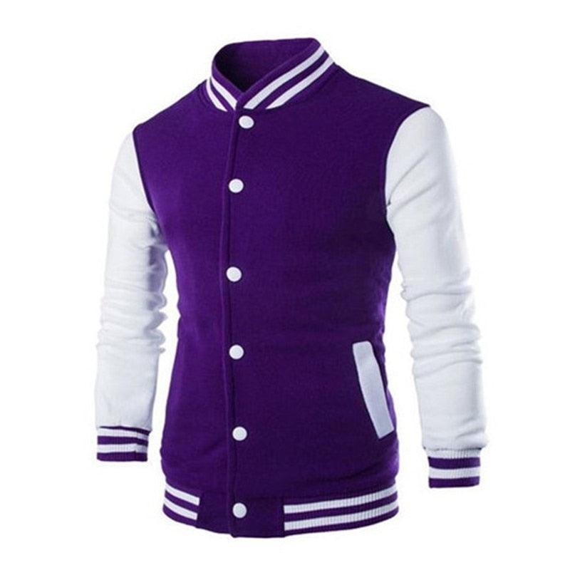 Men's Slim Fit Baseball Jacket Casual Lightweight College Coat