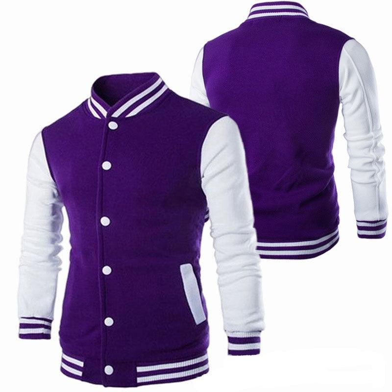 Men's Slim Fit Baseball Jacket Casual Lightweight College Coat