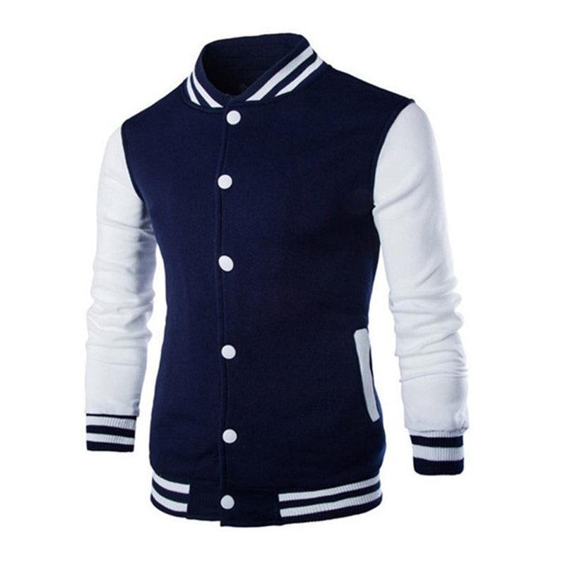 Men's Slim Fit Baseball Jacket Casual Lightweight College Coat