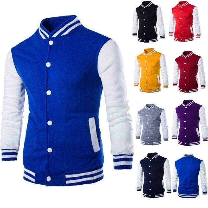 Men's Slim Fit Baseball Jacket Casual Lightweight College Coat
