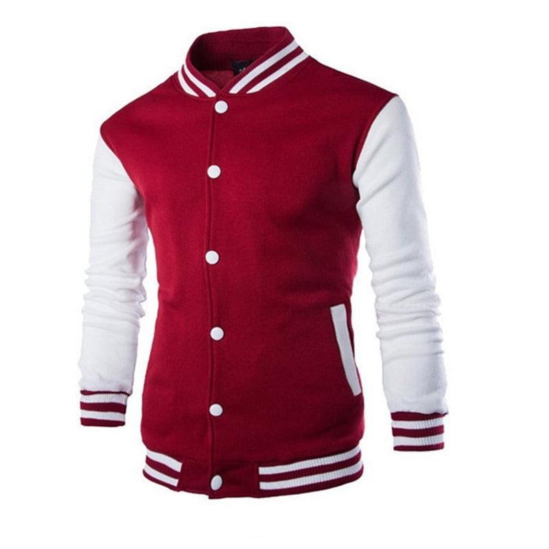 Men's Slim Fit Baseball Jacket Casual Lightweight College Coat