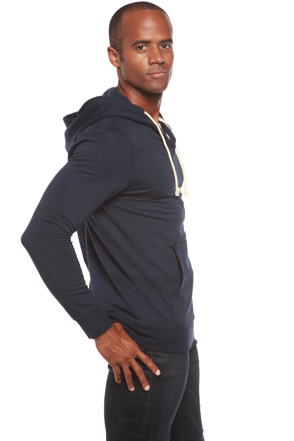 Men's Henley Bamboo Viscose Fleece Hoodie