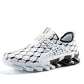 Men's Lightweight Breathable White Slip-On Casual Walking Sneakers